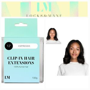 Locks & Mane 12" Clip-In 100% Humsn Hair Extensions